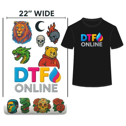 dtf online gang sheet with tshirt demo